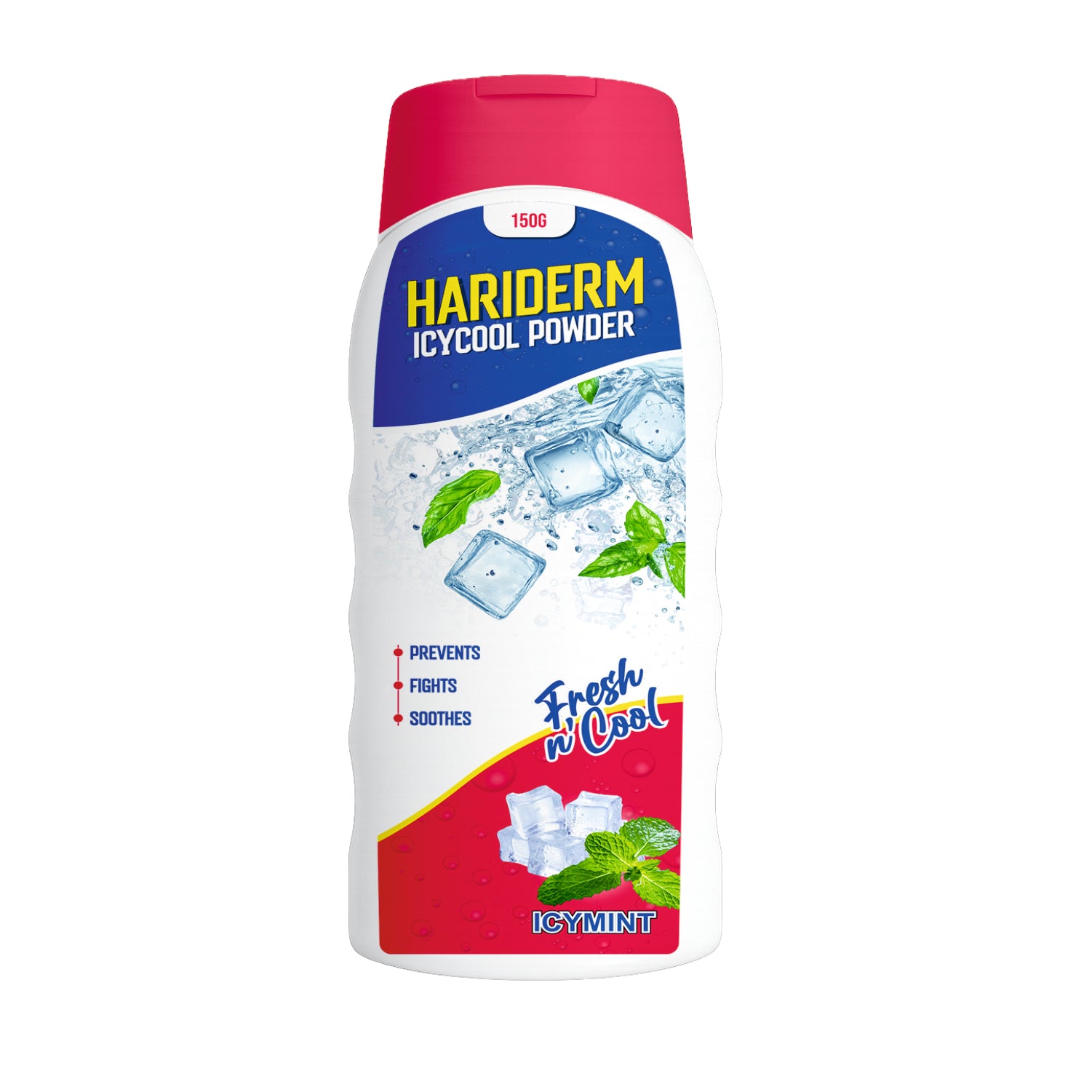 Hariderm Icycool Powder Icymint 150g | Cooling Body Powder for Freshness (2PCS)