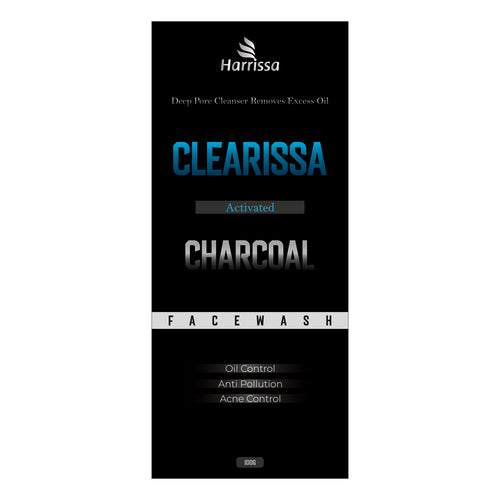 Clearissa Charcoal Face Wash 100g | Deep Cleansing & Oil Control Face Cleanser