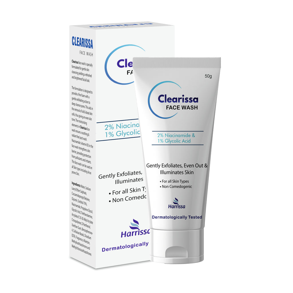 Clearissa Face Wash 50g | 2% Niacinamide & 1% Glycolic Acid Face Cleanser For Glowing Skin