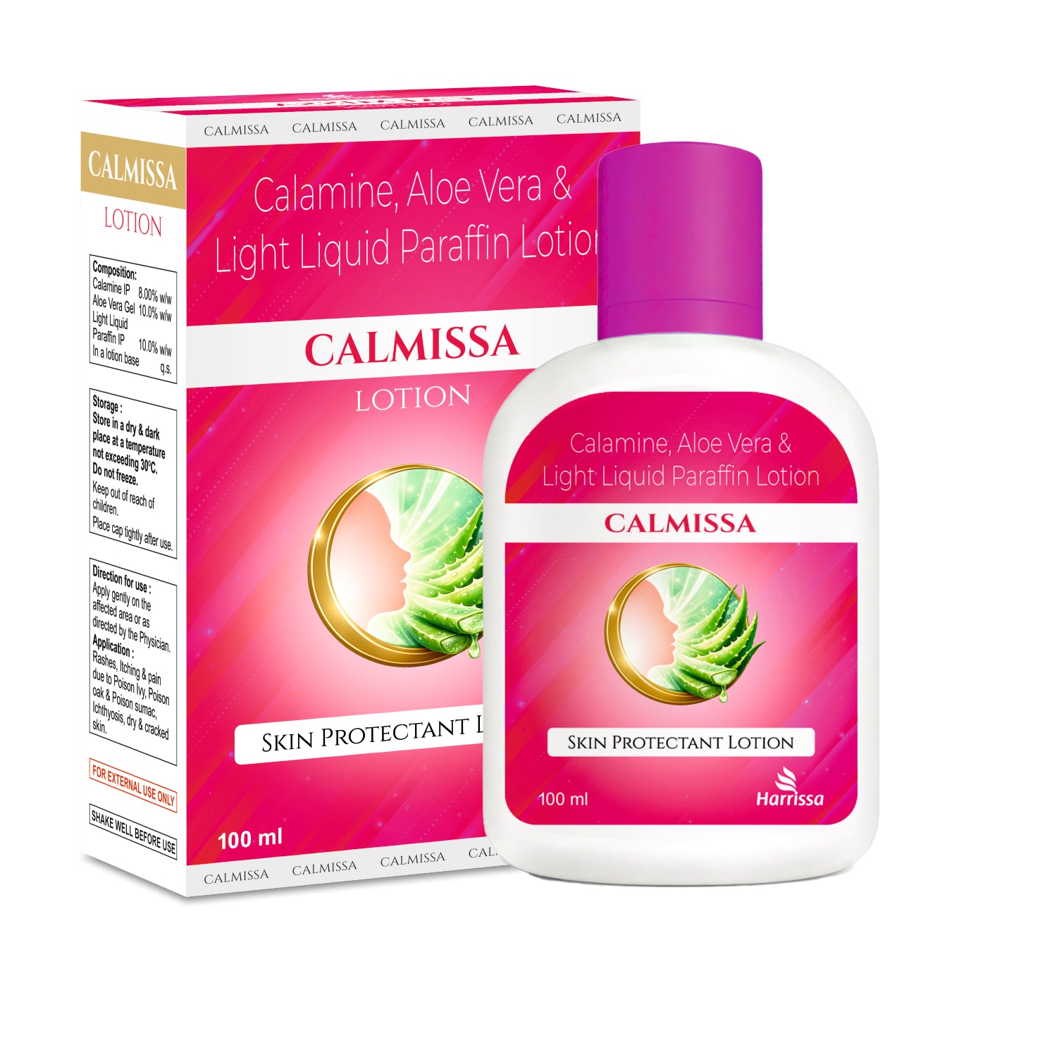 CALMISSA Lotion with Calamine & Aloe Vera for Dry & Irritated Skin | 100ml (2pcs)
