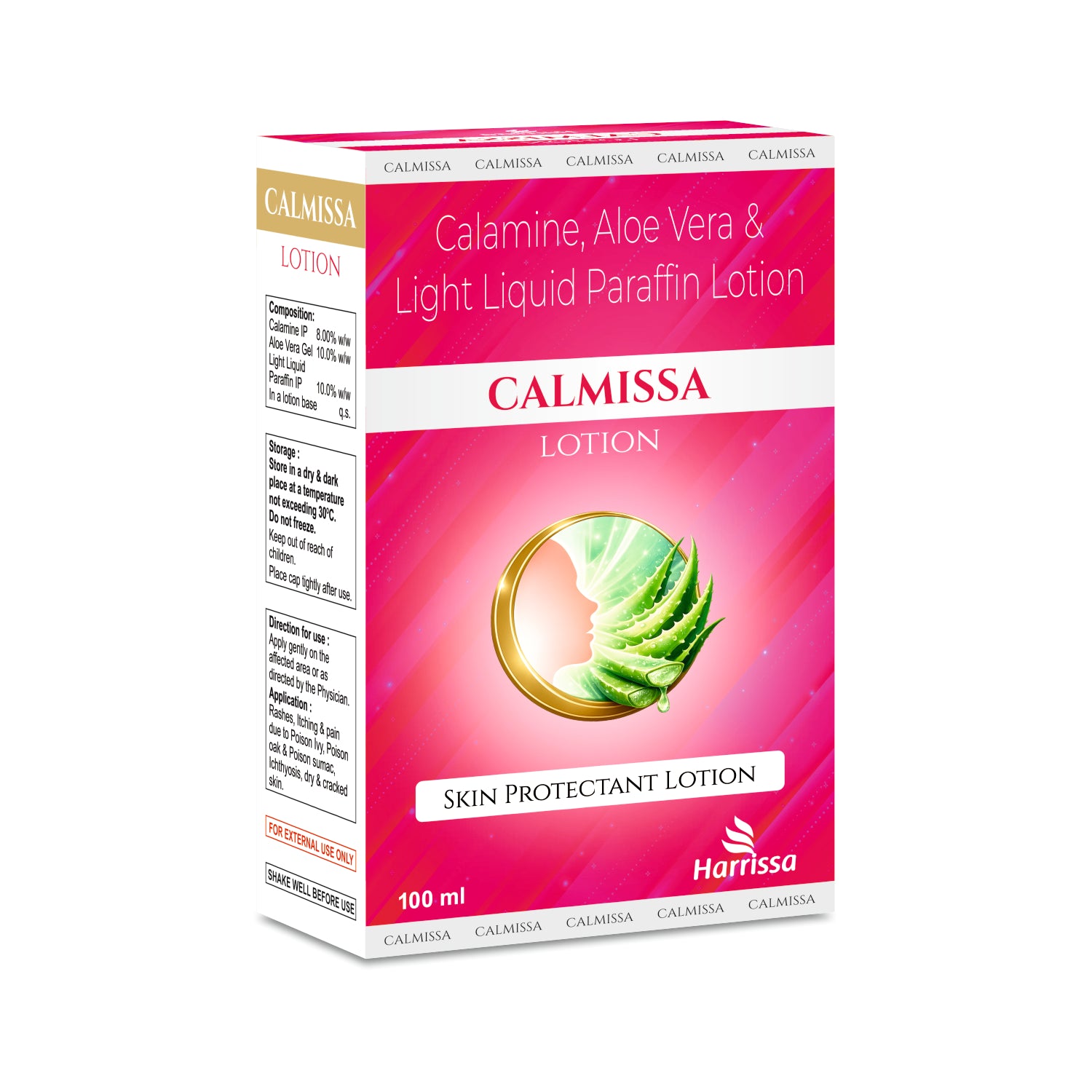CALMISSA Lotion with Calamine & Aloe Vera for Dry & Irritated Skin | 100ml (2pcs)